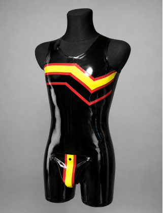 Herren Latex Body "Rubber Pride Flag"